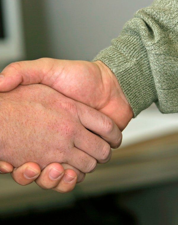 Shaking hands on a deal