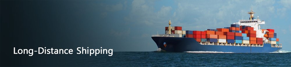 Long-Distance Shipping — a loaded container vessel at sea